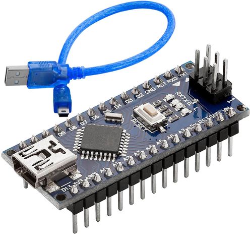 AZ-Delivery Mikrocontroller AZ-Nano V3-Board Atmega328 CH340 fertig verlötete, verbesserte Version mit USB Kabel, 25x Set