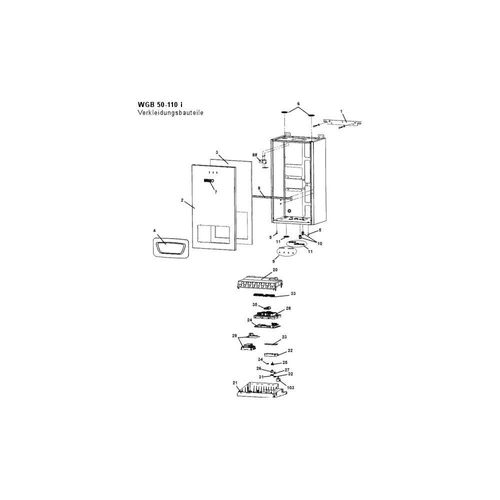 Brötje Gas-Brennwertwandkessel WGB 70I E-Gas, 17,0–70,0kW, 851x480x542mm 7697612