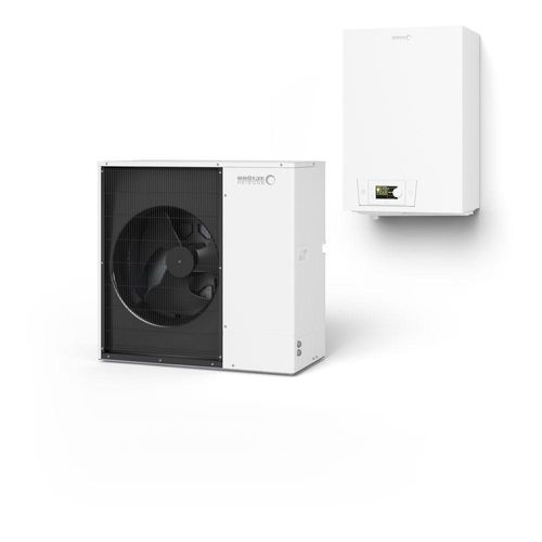 Brötje Systempaket BLW Mono-P 8 Luft-Wasser Wärmepumpe 9kW bei A7/W35, R290, AWHP 8 TR, ohne Heizstab, 1 Pumpen-HK, EAS 200 C 7781372