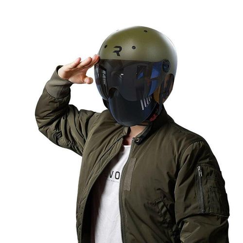 Fahrradhelm mit verstellbarem Visier und abnehmbarem Ohrschutz Revoe Premium