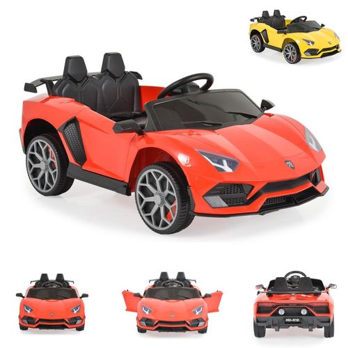 Moni Kinder Elektroauto Chiara Musik Fernbedienung zwei Motoren Kunststoffreifen rot