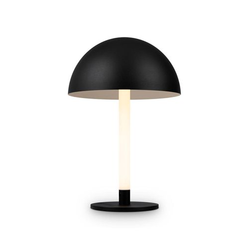 Tischleuchte Metall Aluminium LED D: 30 cm rund 45 cm hoch Schwarz warmweiß 3000 K 750 lm Modern Tischlampe