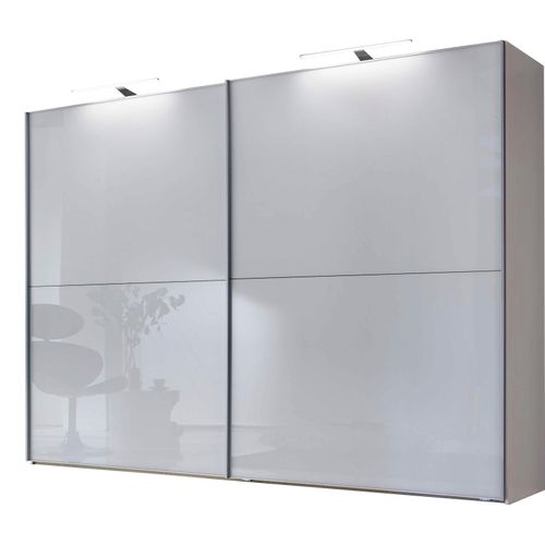 WIEMANN Schwebetürenschrank »Orion, Kleiderschrank, Schrank, Wäscheschrank, mit Schiebetüren«, hochwertige Glasfront, variable Inneneinteilung, stilvolle Optik