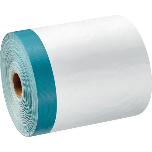 36 Rollen Abdeckfolie mit Gewebe Klebeband 1400mm x 20m Masker Malerfolie transparent