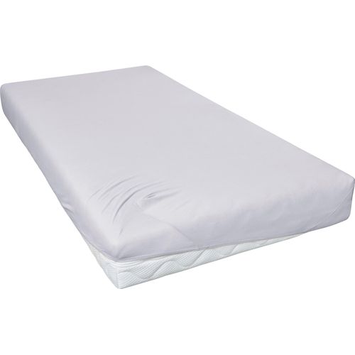 Spannbettlaken PRIMERA, grau (hellgrau), B:70cm L:140cm, Jersey, Obermaterial: 100% Baumwolle, Bettlaken, für Kindermatratzen