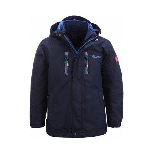 Trollkids Kids Lofoten 3in1 Jacket navy/french blue - Größe 116 Kinder 109