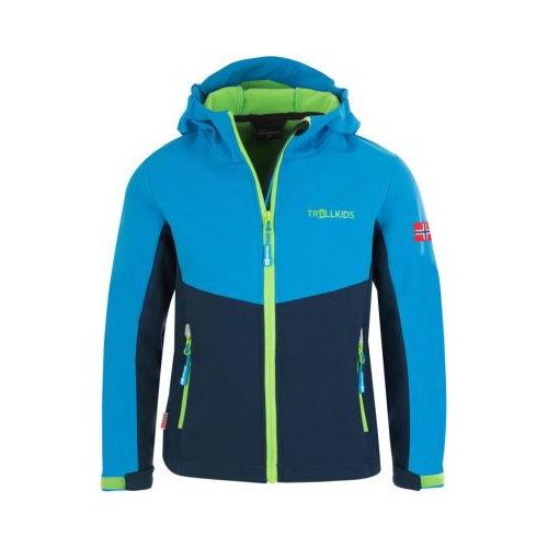 Trollkids Kids Kristiansand Jacket navy/medium blue/green - Größe 116 Kinder 320