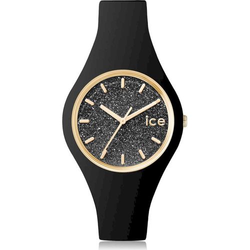 Ice-Watch ICE GLITTER Black Small Uhr Damenuhr Kautschuk schwarz