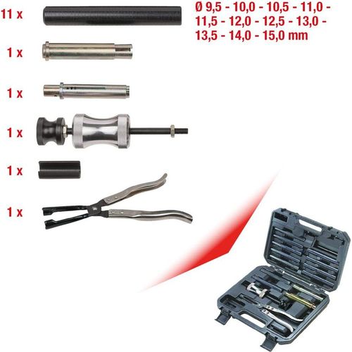 KS TOOLS Ventilschaft-Dichtring-Werkzeug-Satz 16-tlg 150.3510