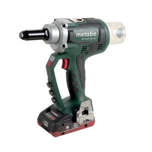 METABO Akku-Nietpistole NP 18 LTX BL 5.0 2x 2,0 Ah, Ladegerät ASC 30-36 V