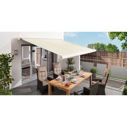 Vollkassetten Markise 4x3 Sunray beige Terrassenüberdachung Sonnenschutz