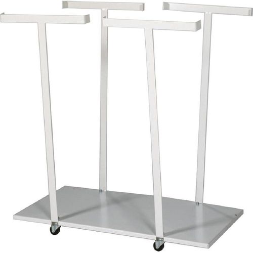 Müllsackständer, fahrbar, mit Rollen, für 2 x 125 Ltr. Müllsäcke, 50 kg - weiß