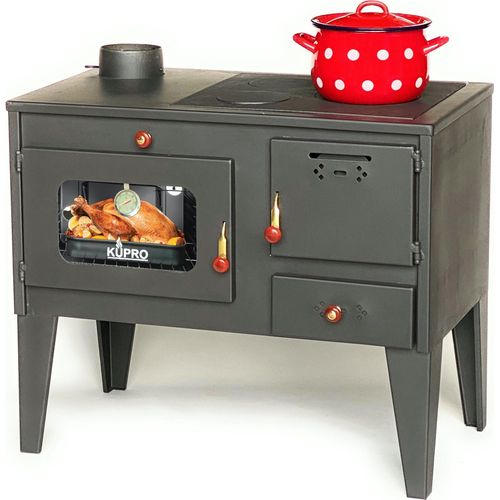 EEK A Kaminofen mit Backfach und Herdplatte 93933 7,5 kW Kamin Gartenofen Küche Outdoor Ofen Holz