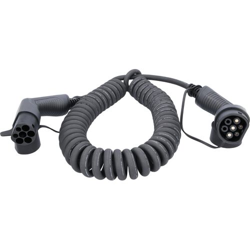 KS-Tools 117.7345 efuturo Spiralladekabel Typ 2 au f Typ 2 Stecker, 1 Phase, bis zu 7,4 kW, 32 A, 230