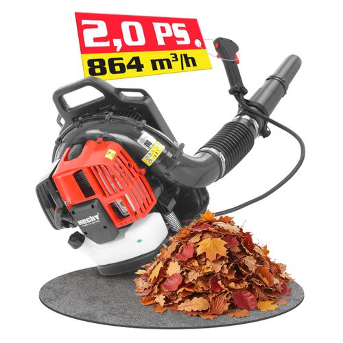 HECHT 952 Laubbläser mit Tragegurt | 1,45 kw / 2 PS | 864 m³/h | 134 cm Blasrohr | 52 cm³