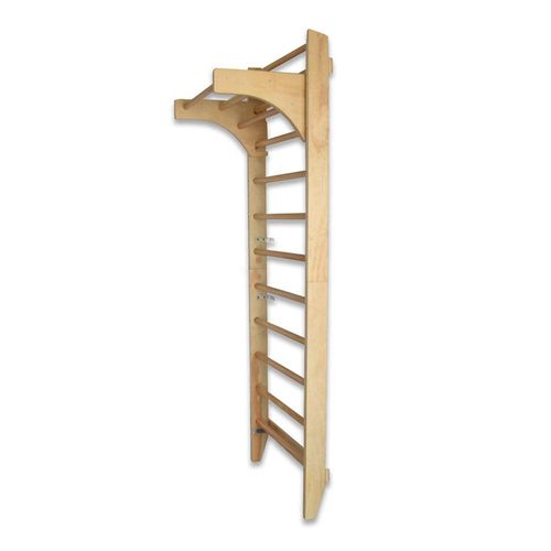Sprossenwand Kletterwand Turnwand Klettergerüst Turngerät mit variabler Klimmzugstange 10 Sprossen bis 120Kg MS-19267