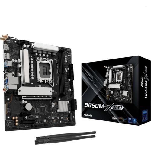 ASRock B860M-X WiFi 1851 mATX HDMI/DP DDR5 - Mainboard - Micro/Mini/Flex-ATX