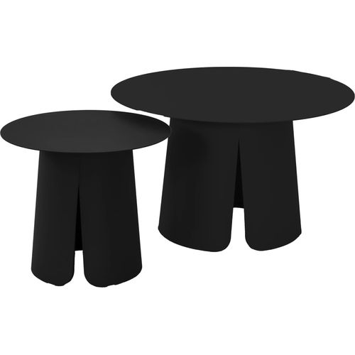 Beistelltisch - Anthrazit - 2er-Set - Aluminium