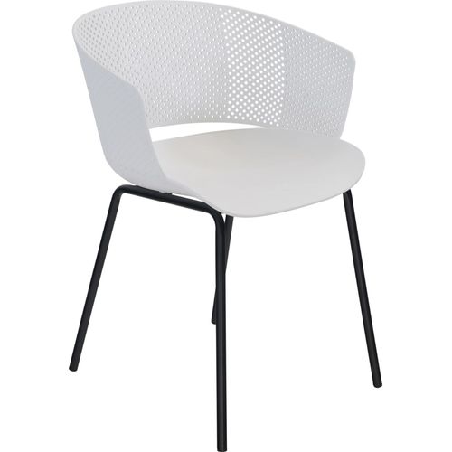 Stuhl - Weiß - 56x45x79 cm - PP & Stahl