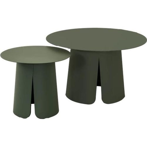 Beistelltisch - Grün - 2er-Set - Aluminium