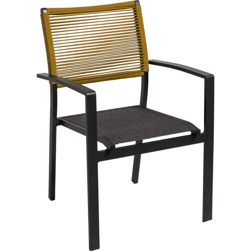 Stapelstuhl - Seil & Aluminium - Gelb - 57x62x87 cm