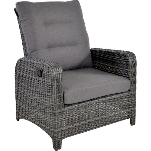 Loungesessel - 77x86x97 cm - Korbgeflecht - Olefinkissen