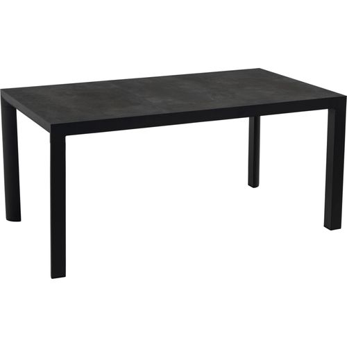 Tisch - 160x90x74cm - Aluminium - Anthrazit - Keramikstein