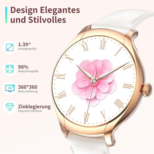 Smartwatch Damen mit Telefonfunktion, 1.39