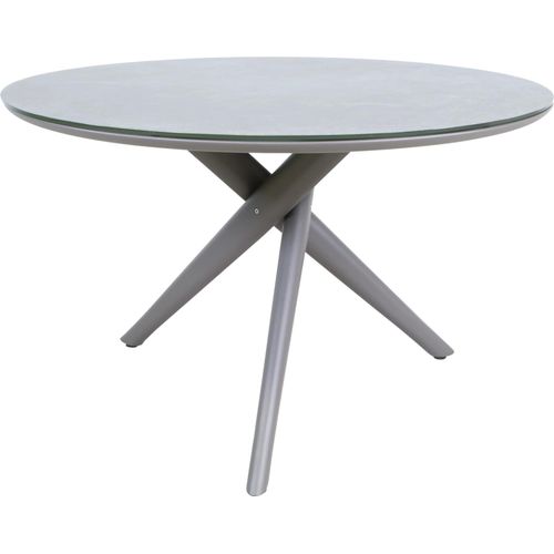 Tisch - Ø120x74 cm - Aluminium Beige - Keramik