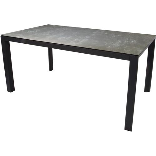 Tisch - 160x90x74 cm - Aluminium - Glasierte Keramik-Tischplatte