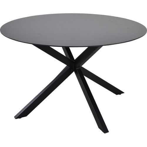 Tisch - Rund - Ø120 cm - Aluminium - Beschichtetes Glas
