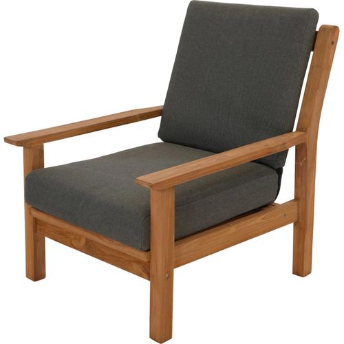 Loungesessel - Teakholz - 65,5x86x82,5 cm - Inkl. Olefinkissen