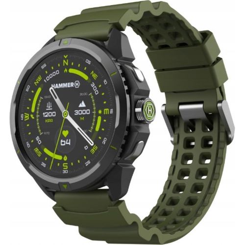 HAMMER Watch 2 Militär-Edition Khaki: Robuste Smartwatch mit GPS und SOS
