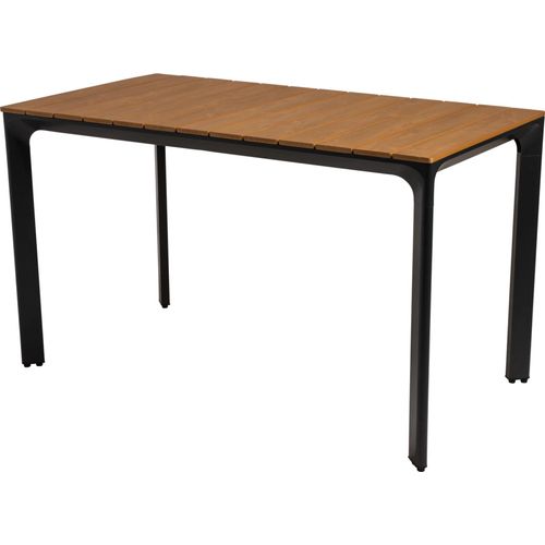 Tisch - 130x70 cm - Aluminium - Polywood Teakoptik
