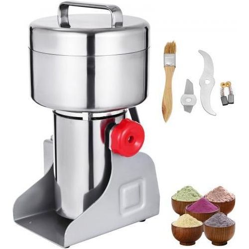 VEVOR Elektrische Getreidemühle, 750 g, 2500 W, Pulvermaschine, Getreidemühle, elektrische Getreidemühle für Kräuterpulverisierer, lebensmittelechter Edelstahl, Mahlmaschine für Getreide