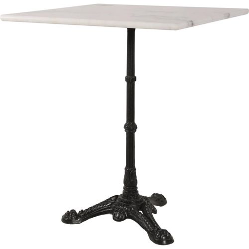 Tisch - Marmor - Weiß - 60x60x73 cm - Gusseisen - Quadratisch