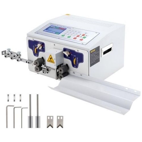 VEVOR Automatische Abisoliermaschine 300 V, computergesteuerte Abisolier- und Schälmaschine, Abisolierwerkzeug mit Glätteisen und Auffangplatte für Drähte von 0,1–10 Quadratmillimeter