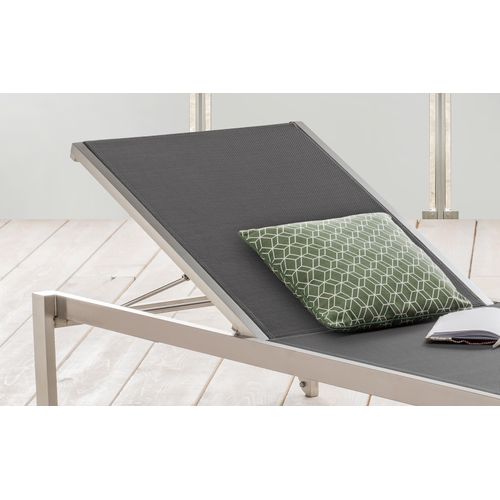 Destiny Rollliege MACAO Edelstahl mit Rollen 210x65x35cm, verstellbar, anthrazit