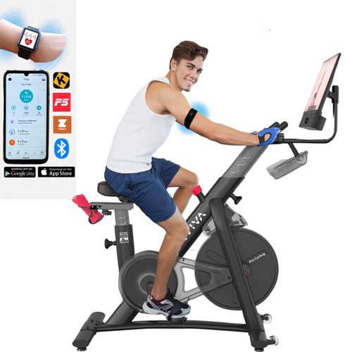 Indoor Cycle & Speedbike AsVIVA S11S | Fitnessbike mit 21,5 Zoll LED Display | 100 Widerstandsstufen | Ergometerfunktion | 360 Grad Lautsprecher