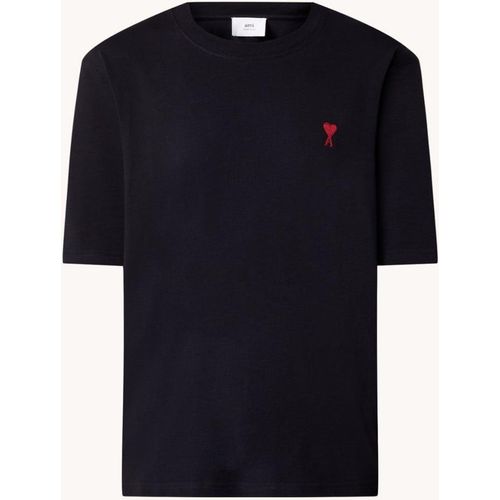 AMI Herz-Logo T-Shirt Schwarz - Größe S