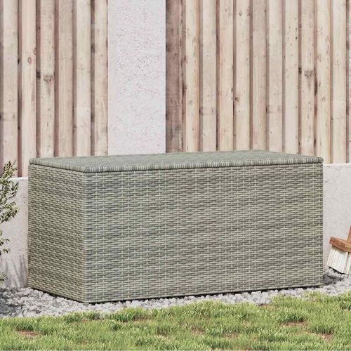 Gartenbox Poly Rattan 100x50x50 cm Grau