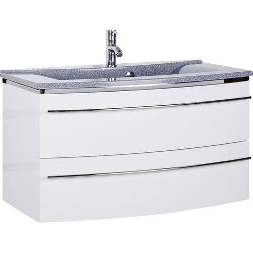 Waschtisch SAPHIR "3040", weiß (weiß, weiß), B:92,4cm H:90cm T:48cm, Waschtische, Waschtisch, Breite 92,4 cm