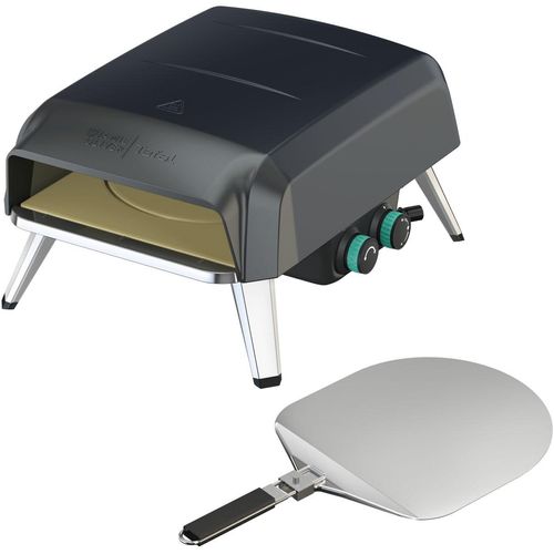 TEFAL Pizzaofen "Jamie Oliver by Tefal Pizza Pronto, kompakter Gaspizzaofen für Zuhause", schwarz, B:45cm H:30cm T:58,3cm, Pizzaöfen, 360 drehender Pizzastein, bis zu 400 C, inkl. Pizzaschaufel, JM4168