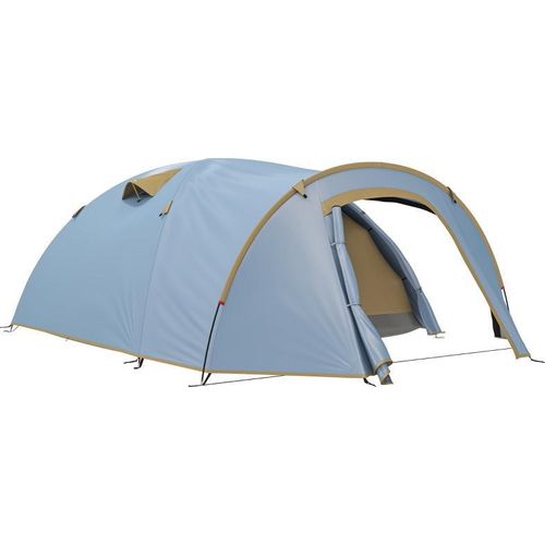 Campingzelt für 4 Personen, wasserdicht Tunnelzelt mit 2 Türen Haken Bodenplane Packtasche, Familienzelt mit 2000mm Wassersäule Zelt für Camping