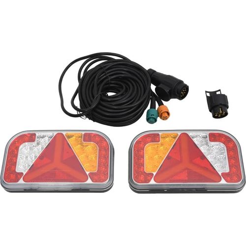 vidaXL Anhängerleuchten 2 Stk. Rot 24x5x14,5 cm 12V LED-Leuchtmittel