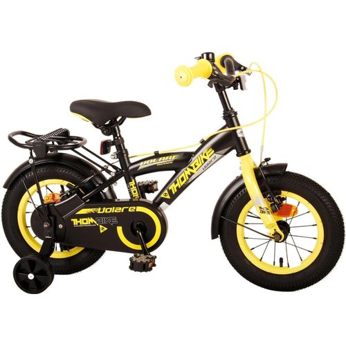 Volare Thombike Kinderfahrrad - Jungen - 12 Zoll - Schwarz Gelb - Zweihandbremsen