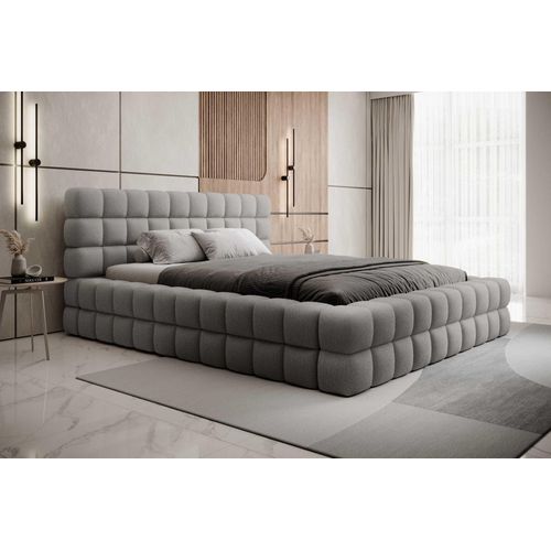 Bett mit Bettkasten 160x200cm Grau