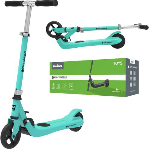 Rebel FUN WHEELS Elektroroller Kinder 12km/h faltbar Blau, max. 50kg