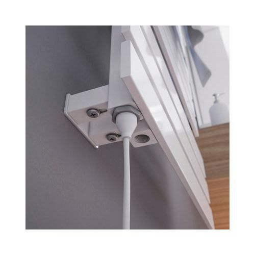 Elektrischer Handtuchwärmer SCHULTE Breda Heizstab rechts 60 x 169 cm 900 W mit Schukostecker weiß