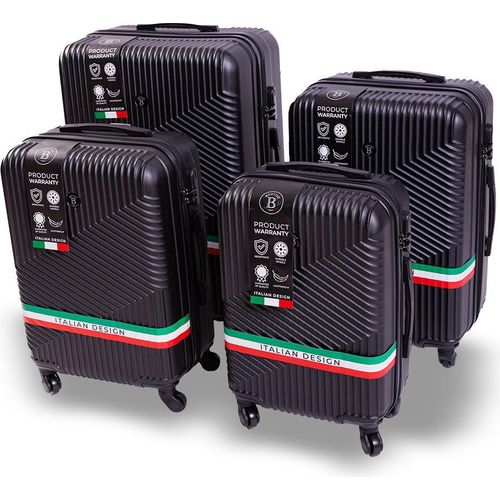 Reisekoffer BERTOO Milano - schwarz Set 4 in 1